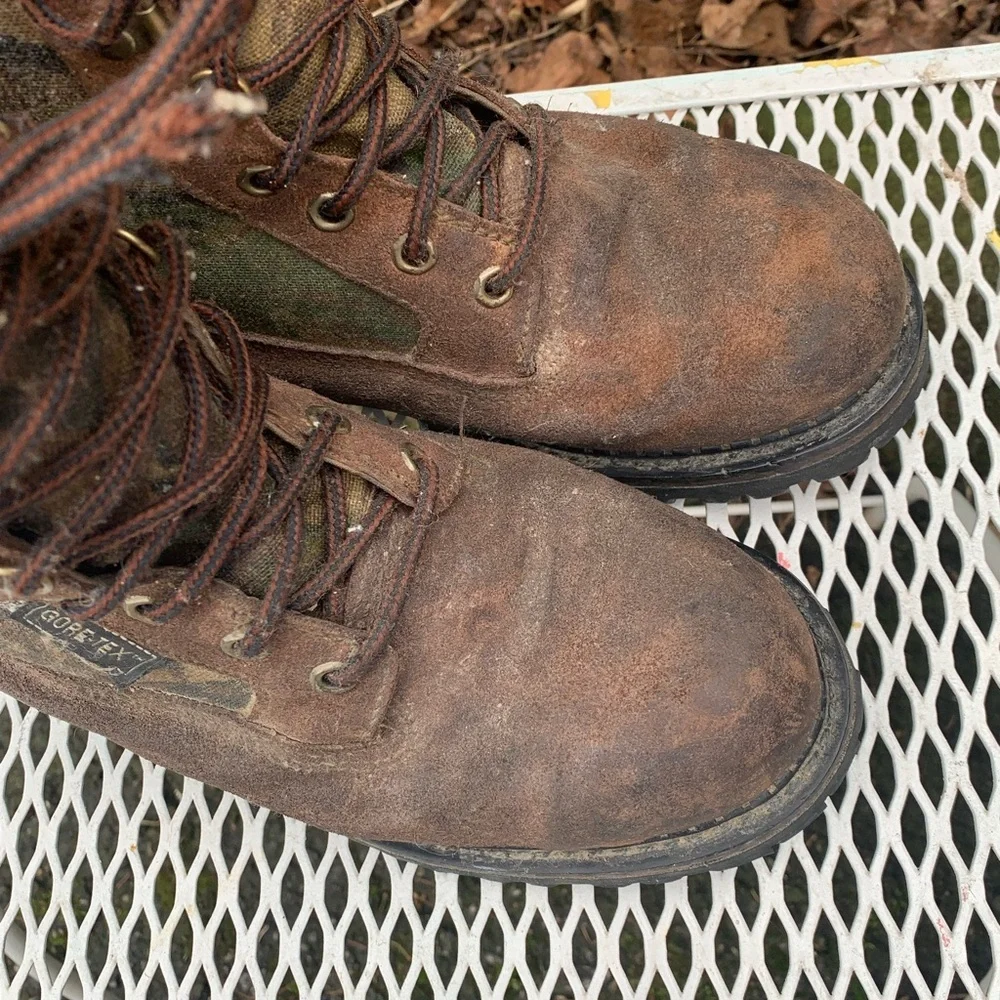 Northlake Boots Men 8.5 M Brown Leather Gore Tex Thinsulate Camo Hunting Work